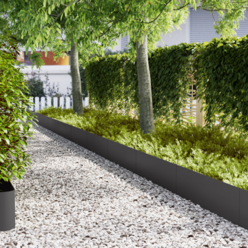 Vidaxl Lawn Edgings 50 Pcs Black 100x0,5x30 Cm Steel