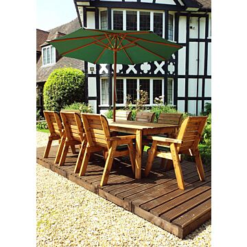Eight Seater Rect Table Set - Green