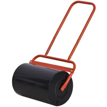 Outsunny Combination Push/tow Lawn Roller Filled With 38l Sand (62kg) Or Water, Perfect For The Garden, Backyard Φ32 X 50cm Roller