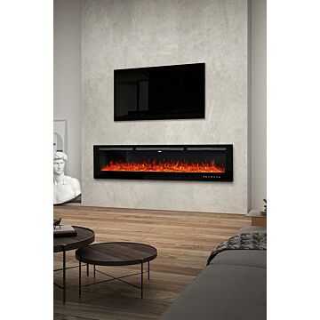 70 Inch Wall Mounted Electric Fireplace With Remote 12 Flame Colors