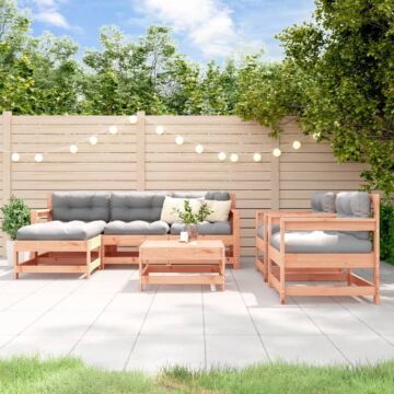 Vidaxl 7 Piece Garden Lounge Set Solid Wood Douglas