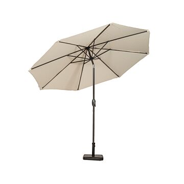 Ivory 3m Crank And Tilt Parasol Grey Powder Coated Pole (38mm Pole, 8 Ribs) This Parasol Is Made Using Polyester Fabric Which Has A Weather-proof Coating & Upf Sun Protection Level 50