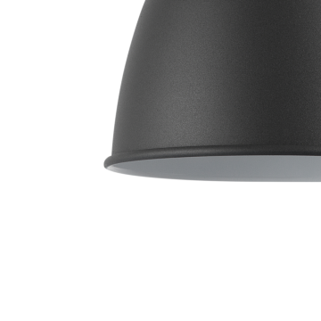 Ceiling Lamp Graphite Grey Metal 179 Cm Pendant Factory Lamp Shade Industrial Beliani