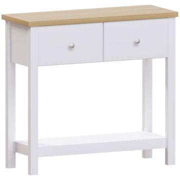 Vida Designs Arlington 2 Drawer Console Table, White