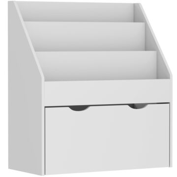 Aiyaplay Bookcase For Kids With Shelves, Drawer, Bookcase For Bedroom, Playroom, Grey