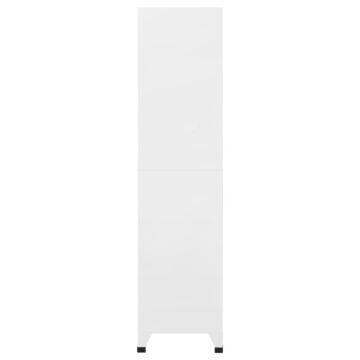 Vidaxl Locker Cabinet White 90x45x180 Cm Steel