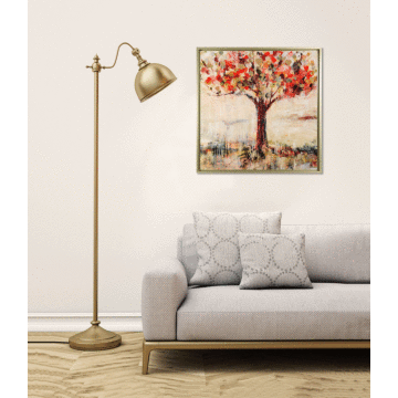 Candy Heart Tree By Jodi Maas - Framed Canvas