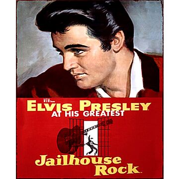Large Metal Sign 60 X 49.5cm Elvis Presley Jailhouse Rock