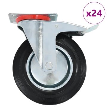 Vidaxl 24 Pcs Swivel Casters 200 Mm
