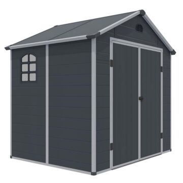 Airevale 8 X 6 Plastic Apex Shed - Dark Grey