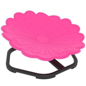 Aiyaplay Flower-shaped Sensory Spinning Chair With Non-slip Base For Balance/coordination, Pink