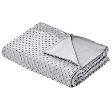 Weighted Blanket Cover Grey Polyester Fabric 135 X 200 Cm Dotted Pattern Modern Design Bedroom Textile Beliani
