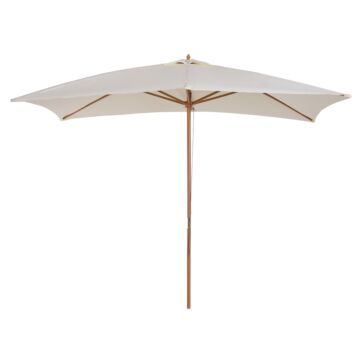 Outsunny 3x2m Wooden Patio Parasol Umbrella-cream