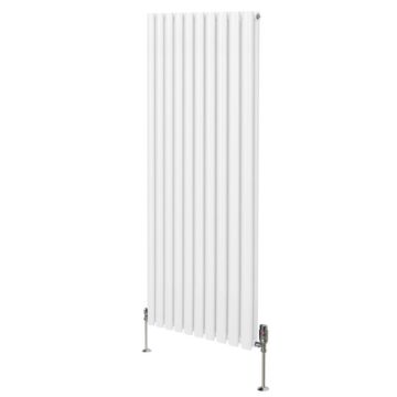 Oval Column Radiator & Valves - 1600mm X 600mm – White