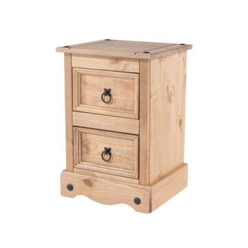Corona 2 Drawer Petite Bedside Cabinet