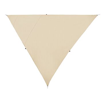 Outdoor Garden Patio Shade Sail Canopy Sunscreen Triangle 3x3x3m Water Uv Resistant Beige Beliani