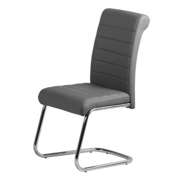 Astra Pu Chairs Chrome & Grey (2s)