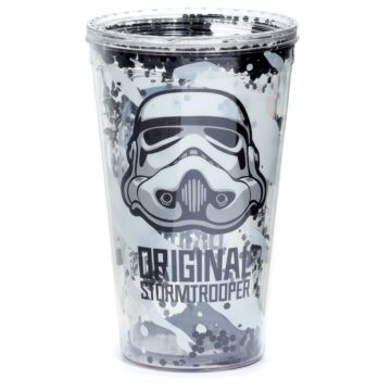 The Original Stormtrooper Bus Shatter Resistant Double Walled Cup With Lid And Straw