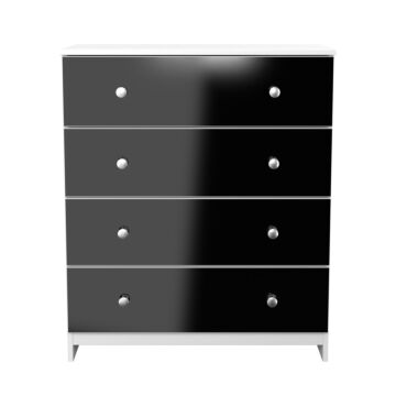 Yarmouth 4 Drawer Chest In Black & White