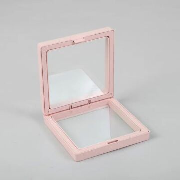 Lrg 3d Floating Frame Display 11x11cm - Pink