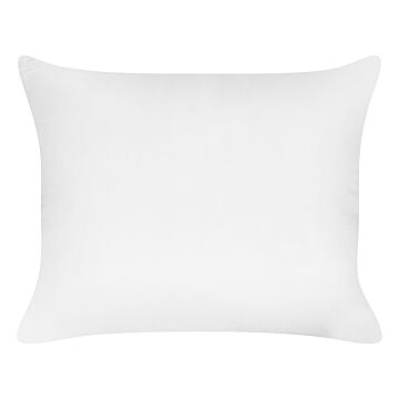Bed Pillow White Lyocell Japara Cotton Rectangular 50 X 60 Cm Polyester Filling High Profile Sleeping Cushion Bedroom Beliani