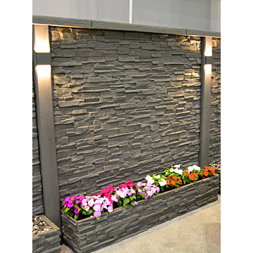 Lakeland Slate 6ft Self-watering Planter Feature - In Ground - Moss-stone Green
