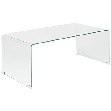 Coffee Table Transparent 100 X 50 Cm Rectangular Minimalist Beliani
