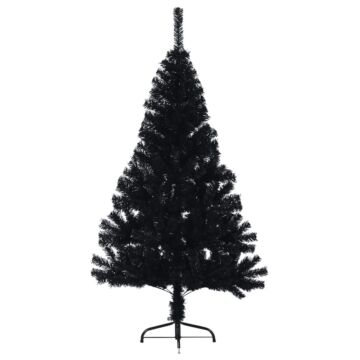 Vidaxl Artificial Half Christmas Tree With Stand Black 150 Cm Pvc