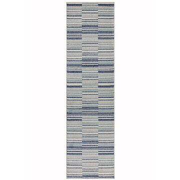 Muse 120x170cm Blue Stripe Rug Mu05