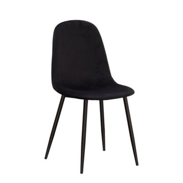Black Fabric Chair Black Metal Legs