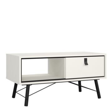 Ry Coffee Table With 1 Drawer Matt White