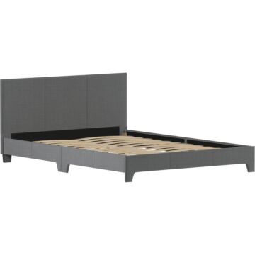 Vida Designs Victoria Double Bed, Dark Grey Linen