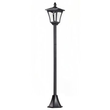 Outsunny Outdoor Solar Powered Post Lamp Sensor Dimmable Led Lantern Bollard Pathway 1.6m Tall – Black