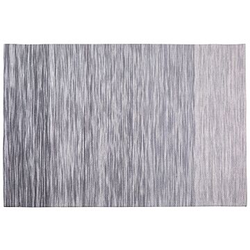 Rug Light Grey Wool And Polyester 200 X 300 Cm Hand Woven Modern Design Beliani