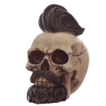 Fantasy Hipster Mohican Skull Ornament