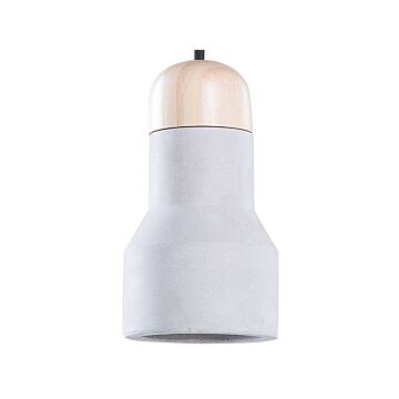 1-light Pendant Grey Concrete Lamp Industrial Beliani