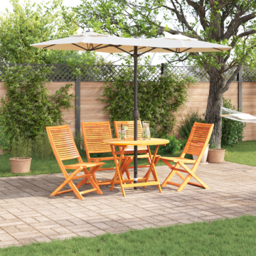 Vidaxl 5-piece Garden Dining Set - Solid Wood Acacia