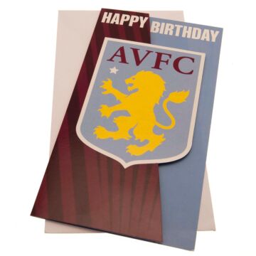 Aston Villa Fc Crest Birthday Card