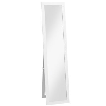 Homcom Rustic Full Length Mirror, Hanging And Freestanding Floor Mirror, Farmhouse Decorative Wall Mirror, 157 Cm, White