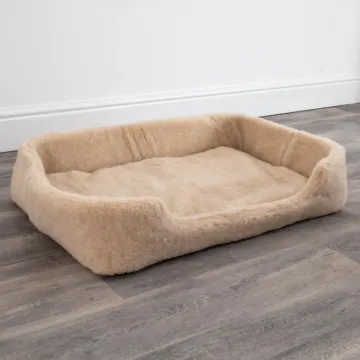 Merino Wool Large Pet Bed - Cappucino