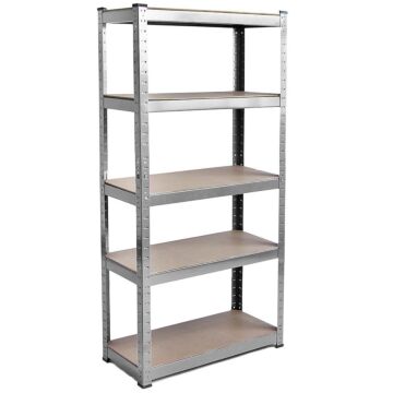 Home Vida 5 Tier Garage Shelf, Large, Galvanised