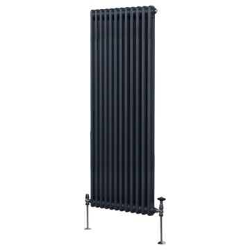 Traditional 2 Column Radiator - 1800 X 562mm - Anthracite Grey