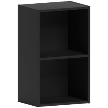 Vida Designs Oxford 2 Tier Cube Bookcase, Black