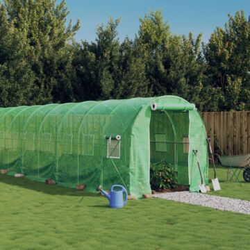 Vidaxl Greenhouse With Steel Frame Green 24 M² 12x2x2 M