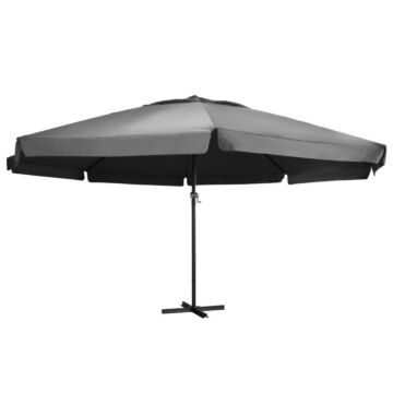 Vidaxl Outdoor Parasol With Aluminium Pole 600 Cm Anthracite