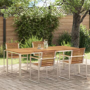 Vidaxl Outdoor Dining Table 200x90x74.5 Cm Solid Wood Acacia