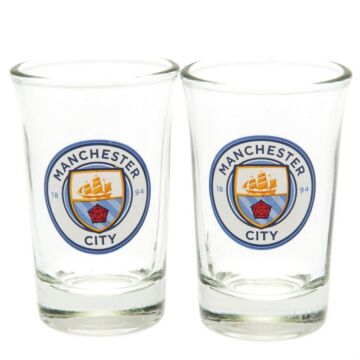 Manchester City Fc 2pk Shot Glass Set