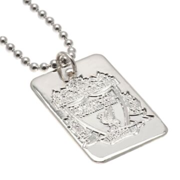 Liverpool Fc Silver Plated Dog Tag & Chain