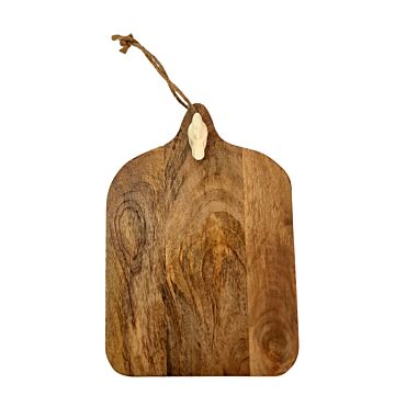 Large Mango Wood Chopping Board With Ceramic Chicken Head