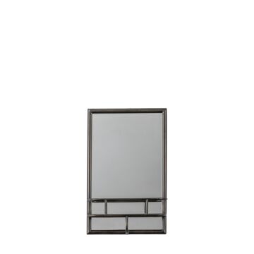 Milton Rectangle Mirror Black 300x100x480mm
